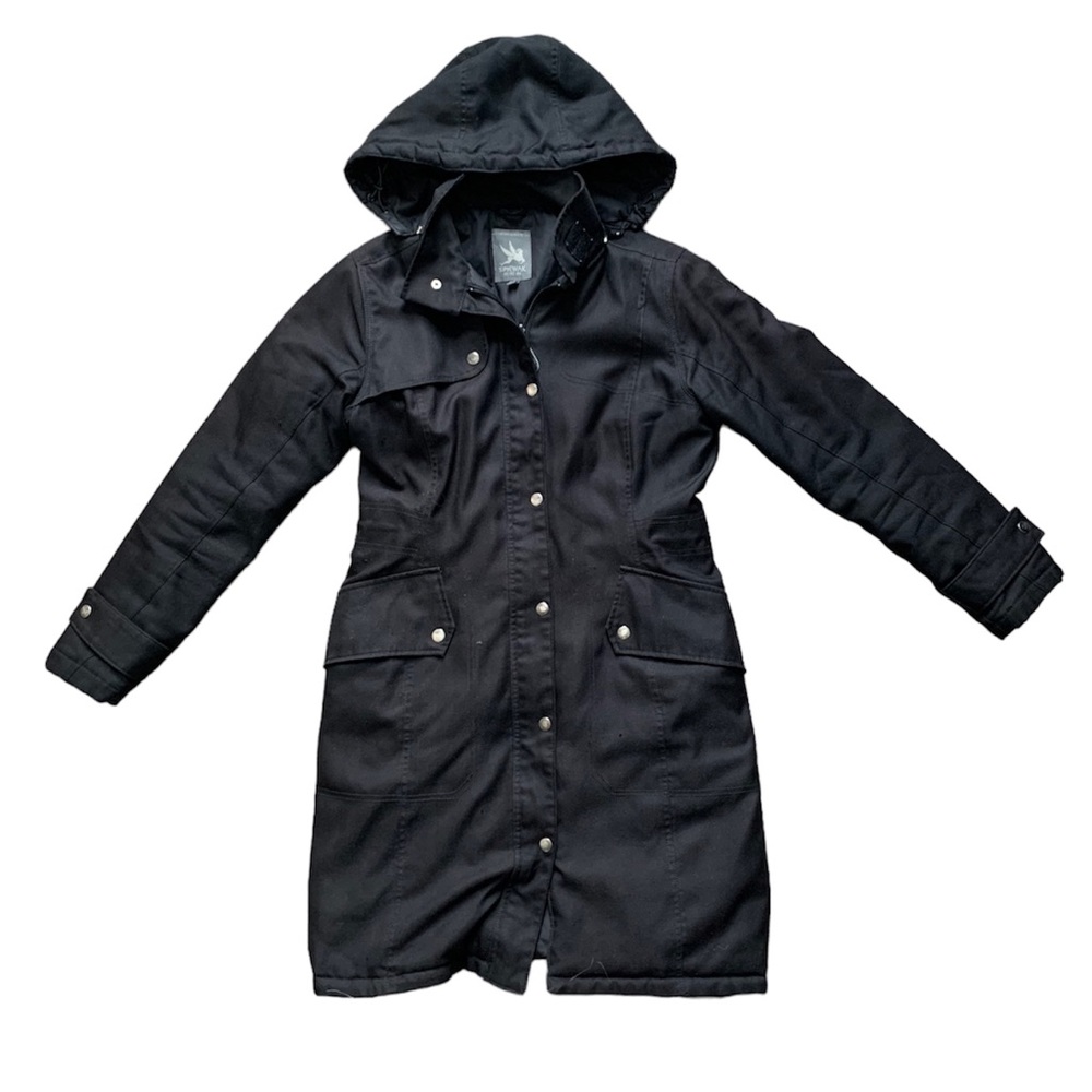 Spiewak Black Long Hooded Winter Coat M